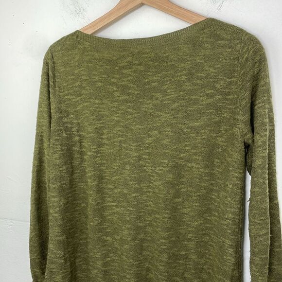 Eileen Fisher Green Organic Linen Cotton Blend Tunic Top Lightweight Sweater PM - Picture 6 of 9